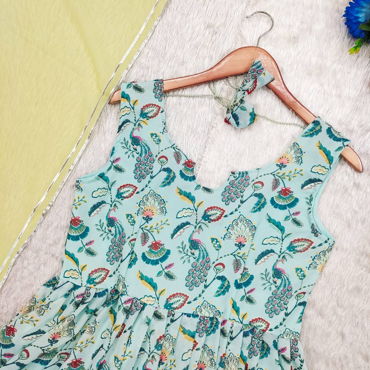 Unveil elegance with our new blue Georgette suit set