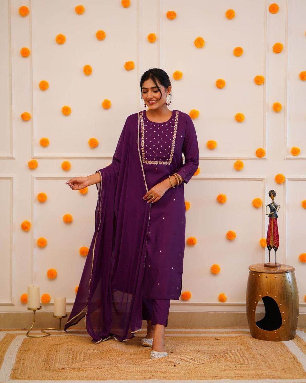 Women's Trendy & Beautiful Kurti with Bottom and Dupatta