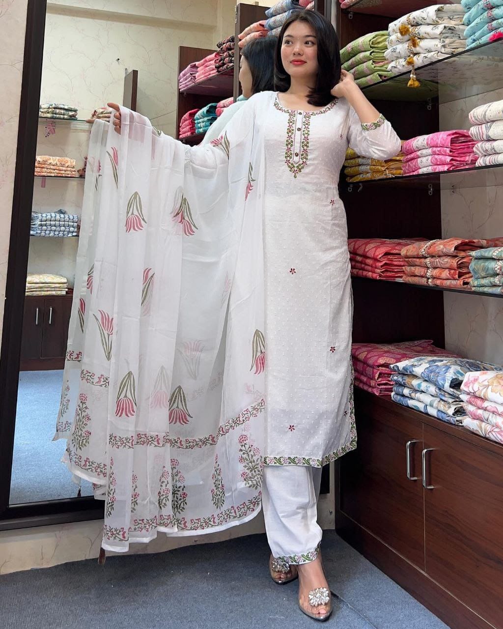 Women's Trendy & Beautiful Kurti with Bottom and Dupatta
