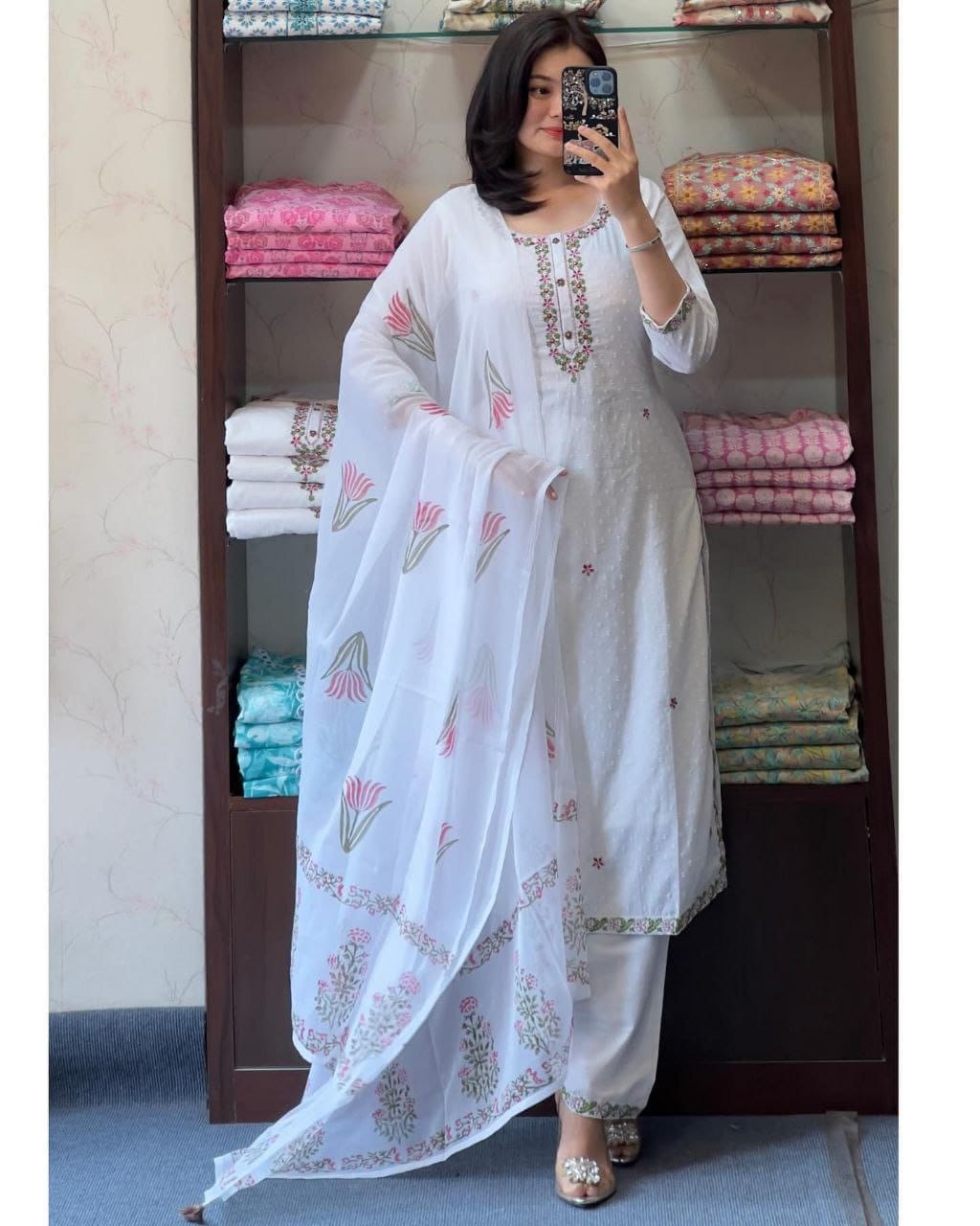 Women's Trendy & Beautiful Kurti with Bottom and Dupatta