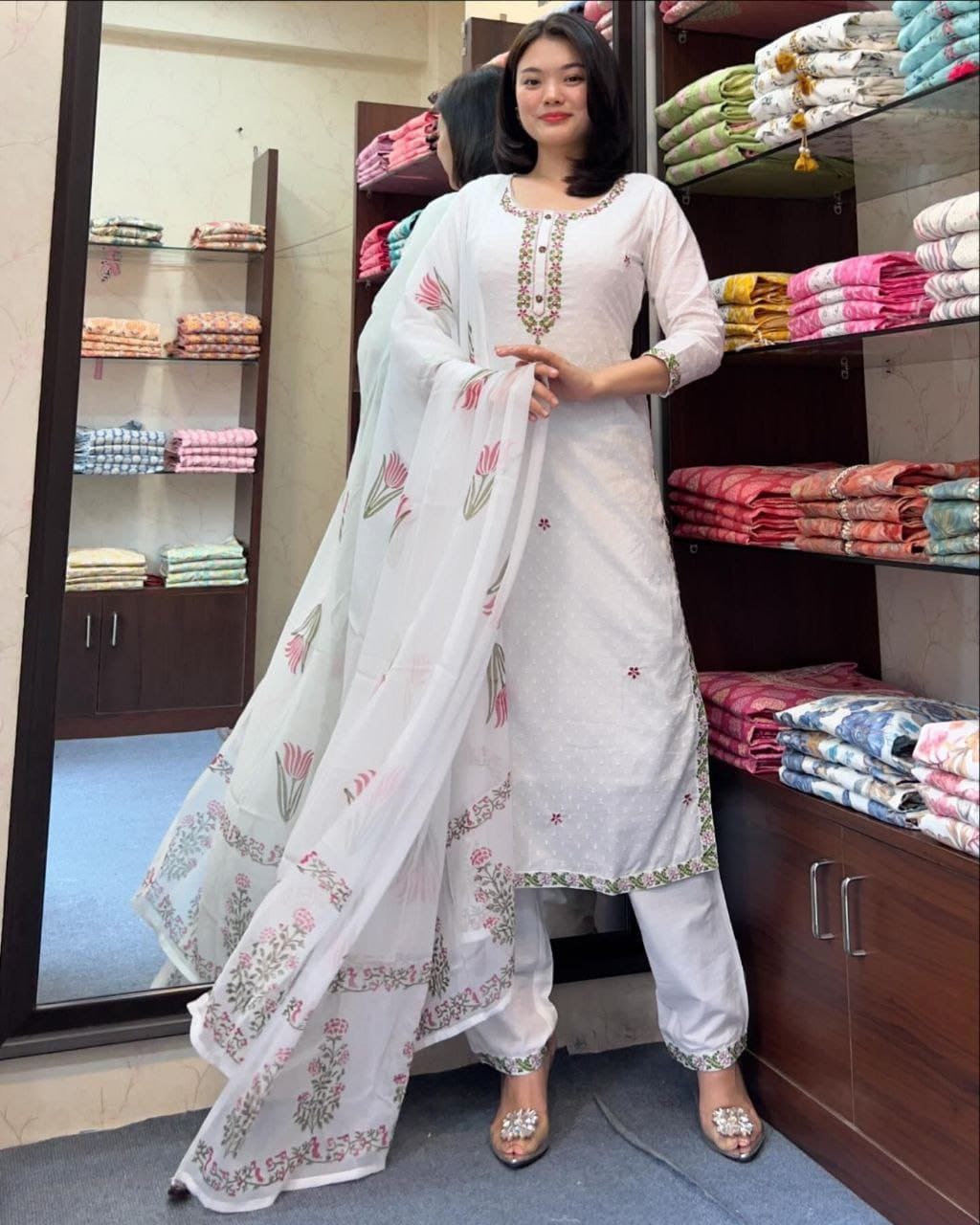 Women's Trendy & Beautiful Kurti with Bottom and Dupatta