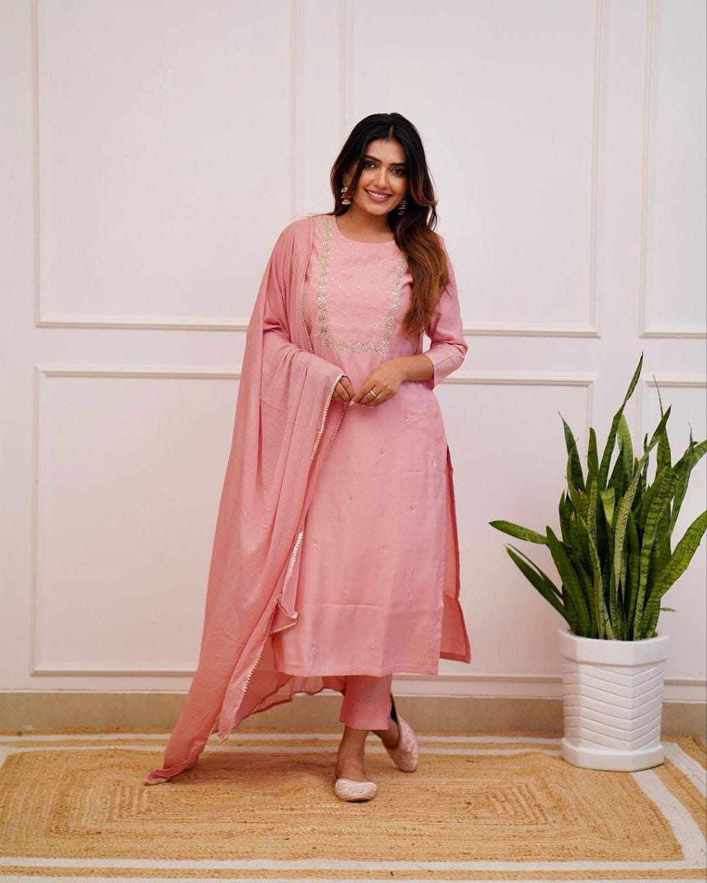 Women's Trendy & Beautiful Kurti with Bottom and Dupatta