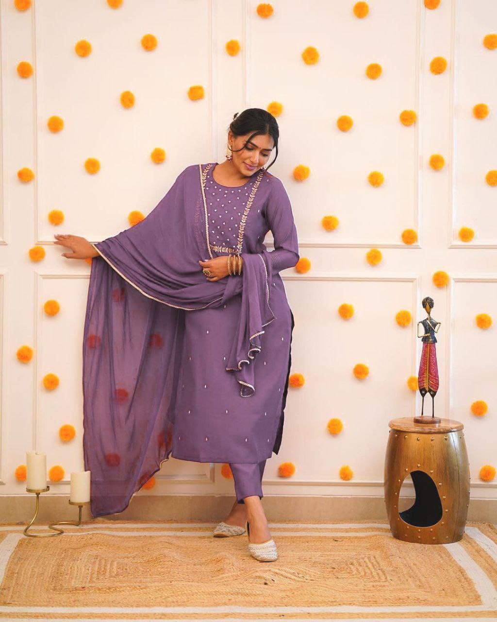 Women's Trendy & Beautiful Kurti with Bottom and Dupatta