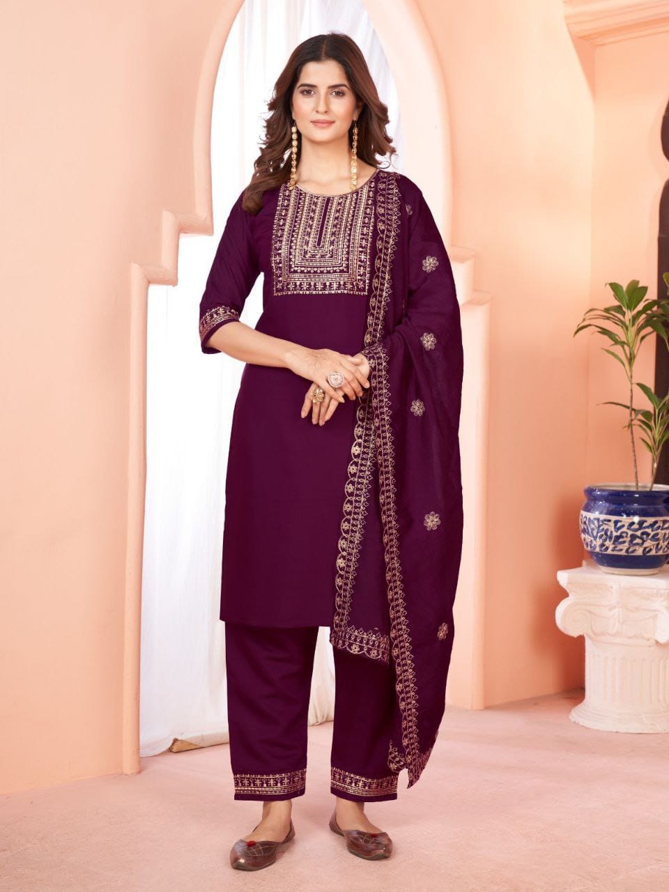 Women's Trendy & Beautiful Kurti with Bottom and Dupatta